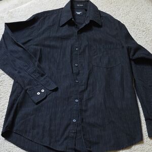 Haggar Black Casual Button Down Shirt